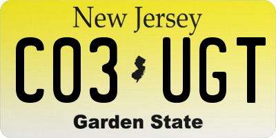 NJ license plate C03UGT