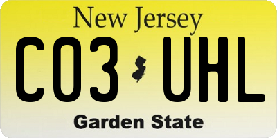 NJ license plate C03UHL