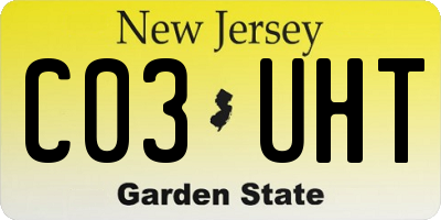 NJ license plate C03UHT