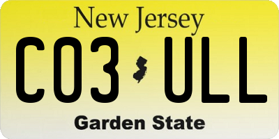 NJ license plate C03ULL