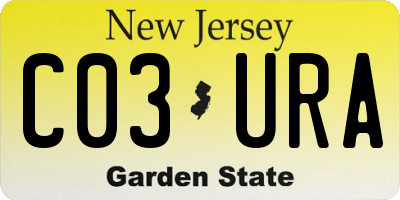 NJ license plate C03URA