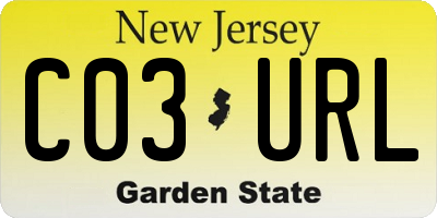 NJ license plate C03URL