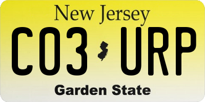 NJ license plate C03URP