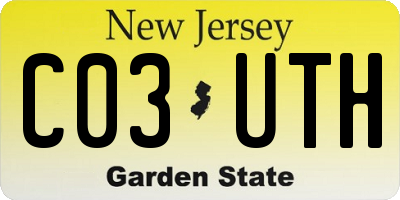 NJ license plate C03UTH