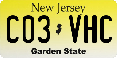 NJ license plate C03VHC