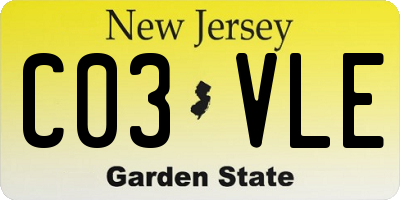 NJ license plate C03VLE