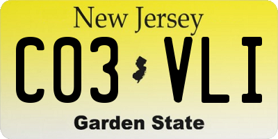 NJ license plate C03VLI