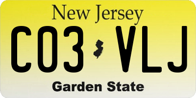 NJ license plate C03VLJ