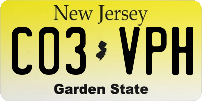 NJ license plate C03VPH
