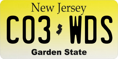 NJ license plate C03WDS