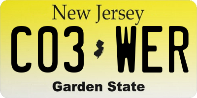 NJ license plate C03WER