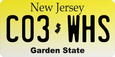 NJ license plate C03WHS