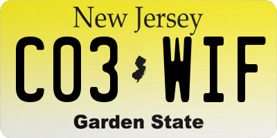 NJ license plate C03WIF