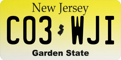 NJ license plate C03WJI