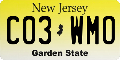 NJ license plate C03WMO