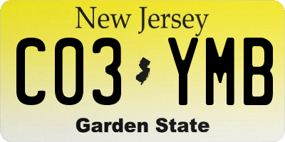 NJ license plate C03YMB
