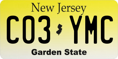NJ license plate C03YMC