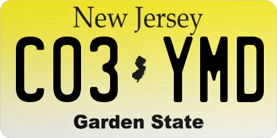 NJ license plate C03YMD