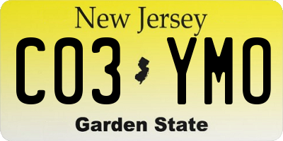 NJ license plate C03YMO