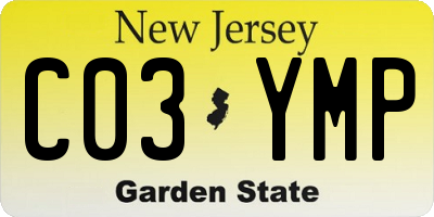 NJ license plate C03YMP