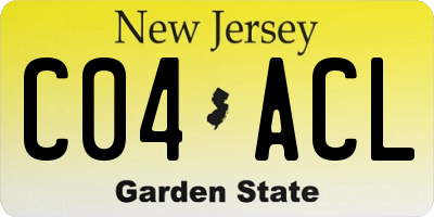 NJ license plate C04ACL