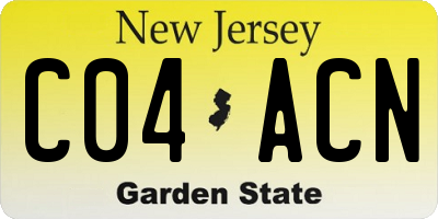 NJ license plate C04ACN