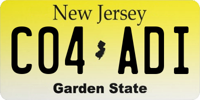 NJ license plate C04ADI