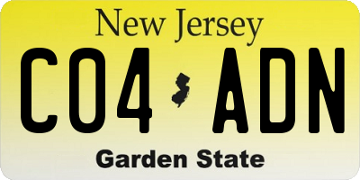 NJ license plate C04ADN