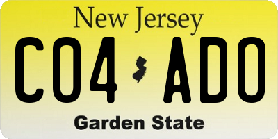 NJ license plate C04ADO