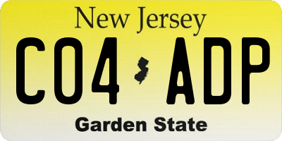 NJ license plate C04ADP