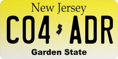 NJ license plate C04ADR