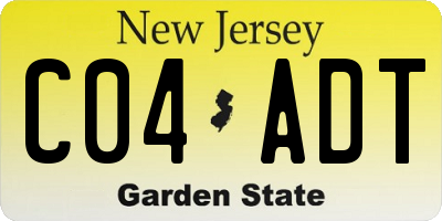 NJ license plate C04ADT