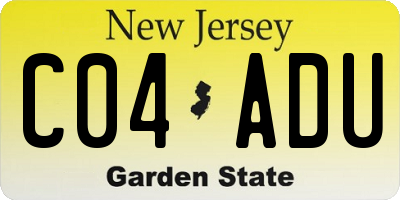 NJ license plate C04ADU