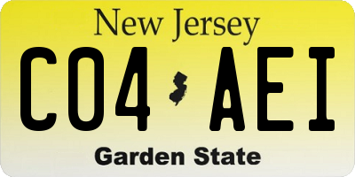 NJ license plate C04AEI