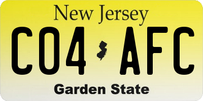NJ license plate C04AFC