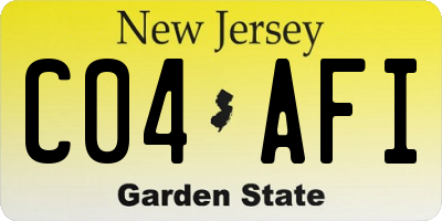 NJ license plate C04AFI