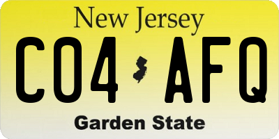 NJ license plate C04AFQ