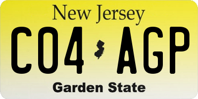 NJ license plate C04AGP