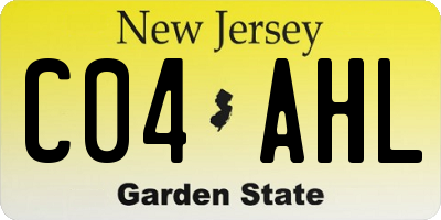 NJ license plate C04AHL