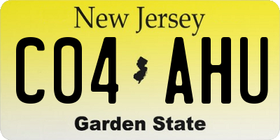 NJ license plate C04AHU