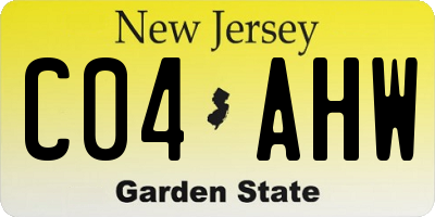 NJ license plate C04AHW