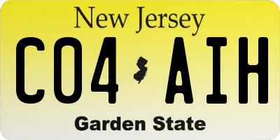 NJ license plate C04AIH