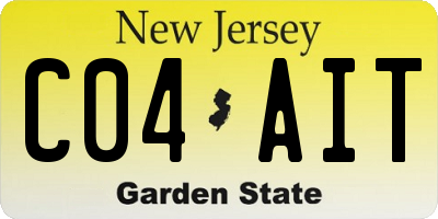 NJ license plate C04AIT