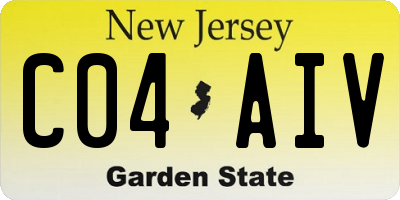 NJ license plate C04AIV