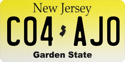 NJ license plate C04AJO