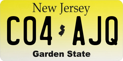 NJ license plate C04AJQ