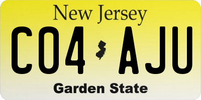NJ license plate C04AJU