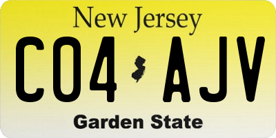 NJ license plate C04AJV