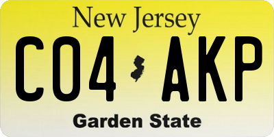 NJ license plate C04AKP