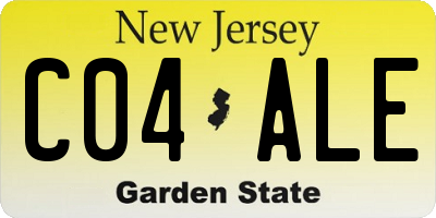 NJ license plate C04ALE
